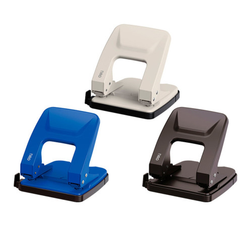 Дырокол DELI "EM35", до 35 листов, металлический корпус