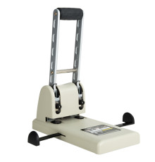 Дырокол DELI "HD100", до 100 листов, металлический корпус, серый