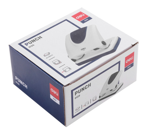 Дырокол DELI "PRO", до 20 листов, металлический корпус