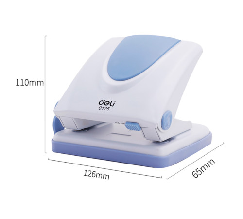 Дырокол DELI "PRO", до 20 листов, металлический корпус