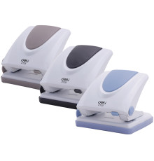 Дырокол DELI "PRO", до 20 листов, металлический корпус