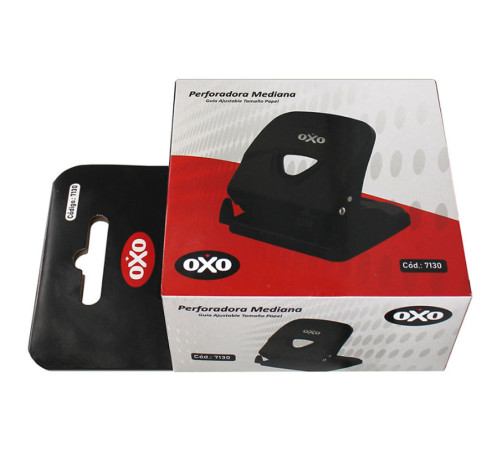 Дырокол "7130", до 30 листов, металлический корпус