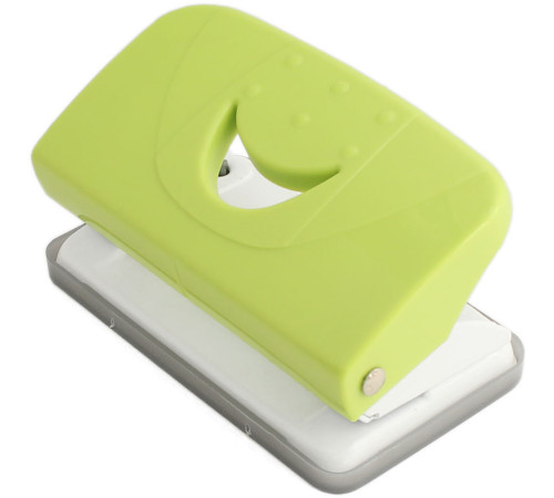 Дырокол "7312" до 10 листов, пластиковый корпус, ассорти