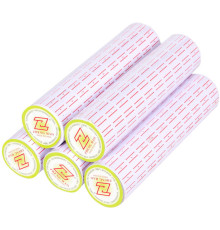 Этикет-ценник KUVERT, 21х12мм, белый с красной полосой, 400 шт в рулоне, 10 шт/упак