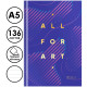 Ежедневник 7БЦ BG "Моноколор. All for art", А5, недатированный, 160 листов, матовая ламинация
