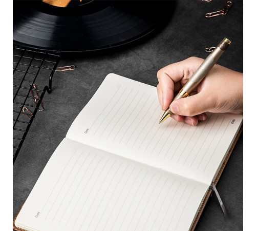 Ежедневник недатированный Deli, 32К 180х130 мм, 160 листов, кожзам, коричневый