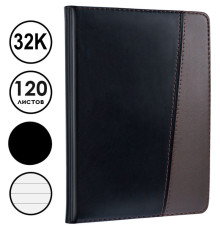 Ежедневник недатированный Deli, 32К 190х130 мм, 120 листов, кожзам, черный