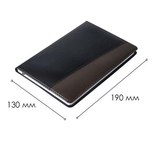 Ежедневник недатированный Deli, 32К 190х130 мм, 120 листов, кожзам, черный