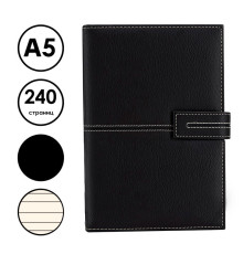 Ежедневник недатированный Deli А5, 240 страниц, 80 г/кв.м., черный