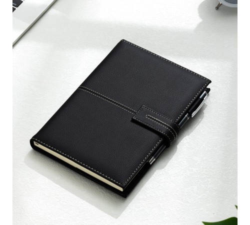 Ежедневник недатированный Deli А5, 240 страниц, 80 г/кв.м., черный