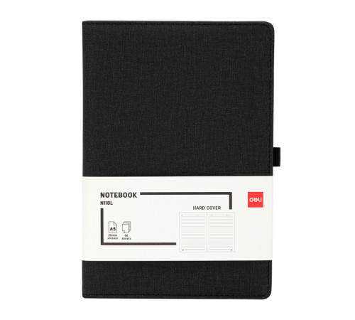 Ежедневник недатированный Deli А5, 96 страниц, 80 г/кв.м., серый 