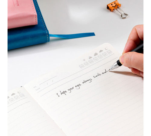 Ежедневник недатированный Deli "N012" А5, 144 страницы, кожзам, розовый