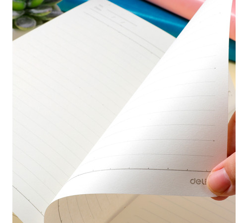 Ежедневник недатированный Deli "N012" А5, 144 страницы, кожзам, розовый