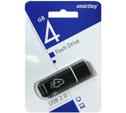 Флеш-память USB Smartbuy 4GB Glossy series