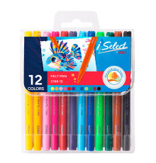 Фломастеры Deli " i Select", 12 цветов, PVC упаковка, европодвес