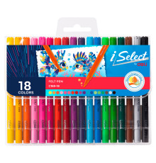 Фломастеры Deli " i Select", 18 цветов, PVC упаковка, европодвес