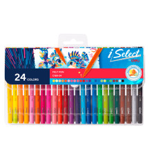 Фломастеры Deli " i Select", 24 цвета, PVC упаковка, европодвес