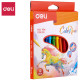 Фломастеры Deli "ColoRun", 12 цветов, картон