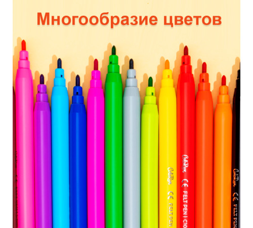 Фломастеры Deli  "ColoRun", 12 цветов