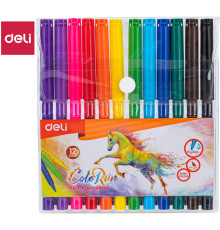 Фломастеры Deli  "ColoRun", 12 цветов