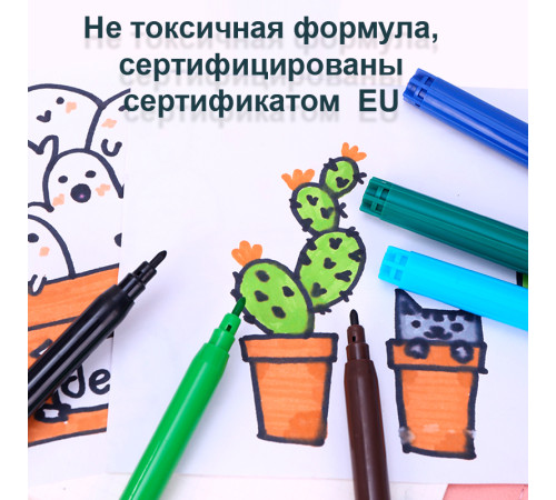 Фломастеры Deli "ColoRun", 24 цвета, картон