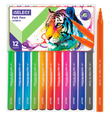 Фломастеры Deli "i Select", 12 цветов, PVC упаковка, европодвес