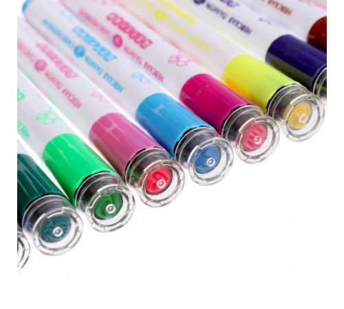 Фломастеры ЗХК  "Цветик", со штампом, 12 цветов, пластиковый пенал