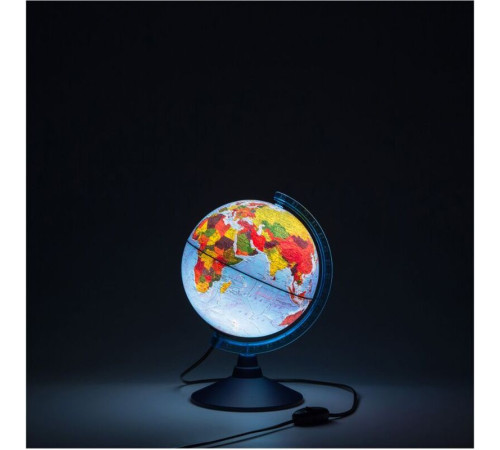 Глобус физико-политический Globen, 21 см, c подсветкой на круглой подставке