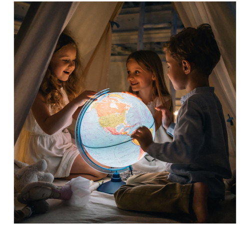 Глобус политический Globen, 21 см, c подсветкой  на круглой подставке