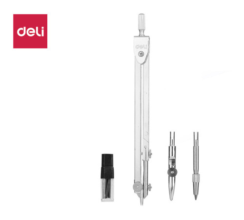 Готовальня Deli, 4 предмета в футляре