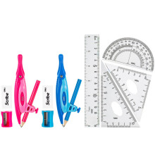 Готовальня Deli "Peoneer", 8 предметов, 128х221х17 мм, европодвес