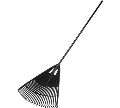 Грабли веерные пластиковые, алюминиевый черенок 