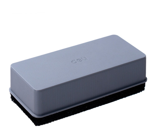 Губка магнитная для маркерных досок Deli 110 x 50 х 40 мм., серая