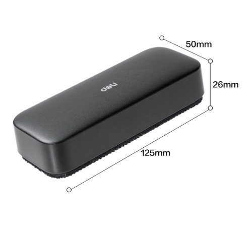 Губка магнитная для маркерных досок Deli 125 x 50 х 26 мм