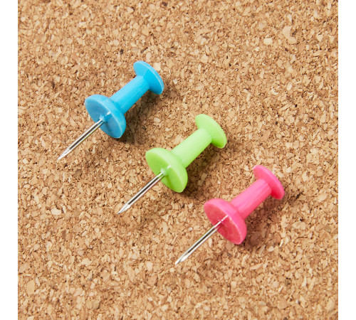 Гвоздики для доски DELI "i Select", цветные, 50 штук в коробочке