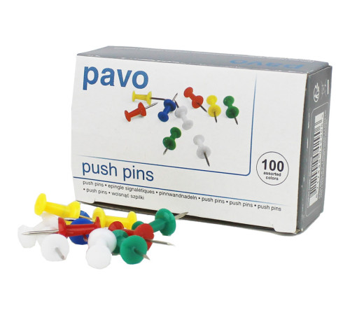 Гвоздики для доски "3012", цветные, 100 штук в коробочке