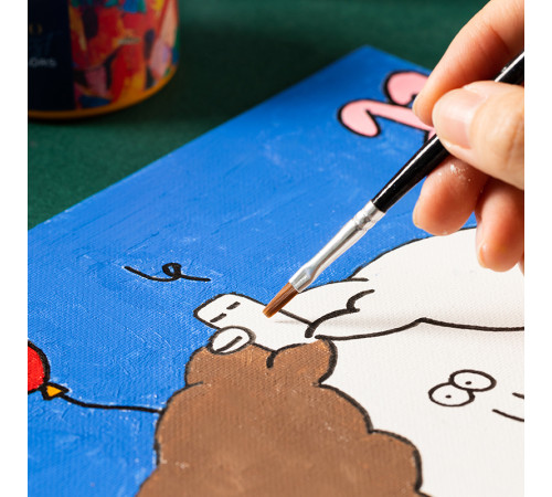 Холст акварельный на картоне DELI "Finenolo", 20х20 см, хлопок