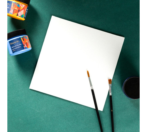 Холст акварельный на картоне DELI "Finenolo", 20х20 см, хлопок