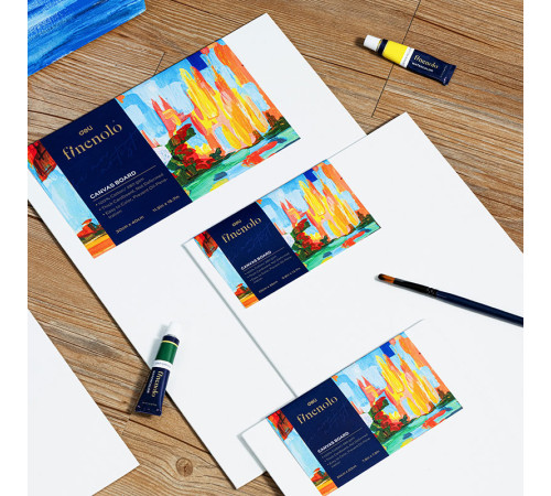 Холст на картоне DELI "Finenolo", 18х24 см, 280 г/м2, мелкое зерно, хлопок