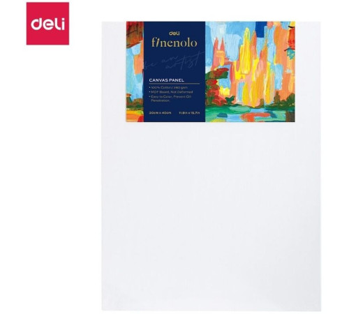Холст на картоне DELI "Finenolo", 30х40 см, 280 г/м2, мелкое зерно, хлопок