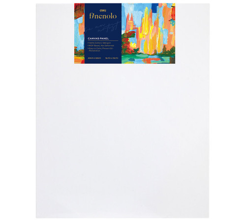 Холст на картоне DELI "Finenolo", 40х50 см, 280 г/м2, мелкое зерно, хлопок