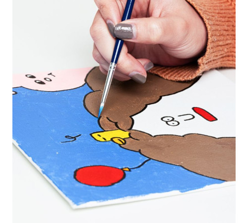 Холст на картоне DELI "Finenolo", 50х60 см, 280 г/м2, мелкое зерно, хлопок