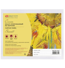 Холст на картоне ЗХК "Сонет", 15х20 см, грунтованный, 280 гр/м2, хлопок, мелкое зерно