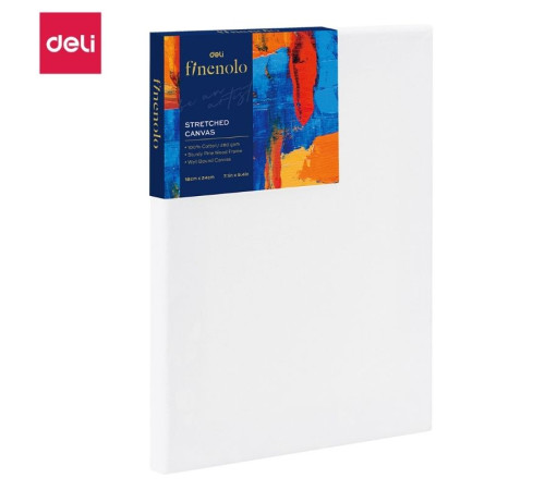 Холст на подрамнике DELI "Finenolo", 18х24 см, 280 г/м2, мелкое зерно, хлопок