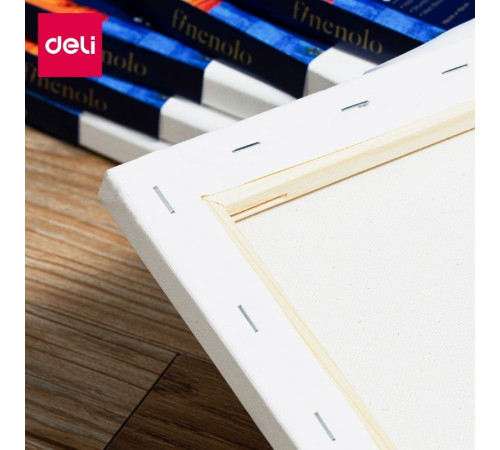 Холст на подрамнике DELI "Finenolo", 18х24 см, 280 г/м2, мелкое зерно, хлопок