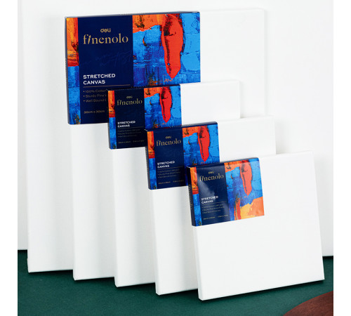 Холст на подрамнике DELI "Finenolo", 50х70 см, 280 г/м2, мелкое зерно, хлопок