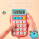 Калькулятор карманный DELI "Pupubaby M12" 8-разрядный, 110х64х13.6 мм, розовый