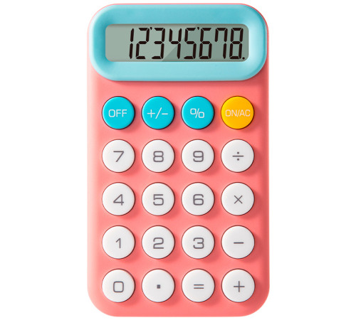 Калькулятор карманный DELI "Pupubaby M12" 8-разрядный, 110х64х13.6 мм, розовый