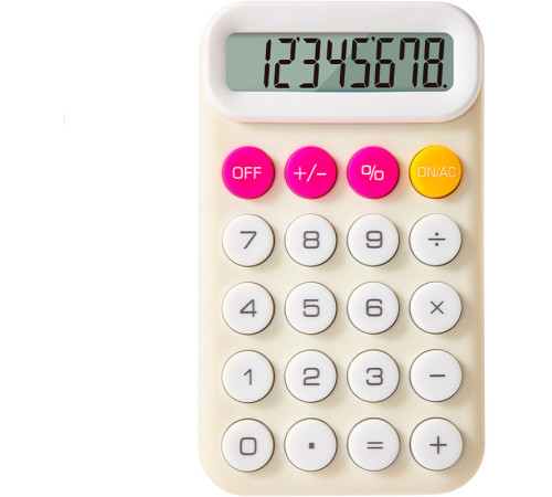 Калькулятор карманный DELI "Pupubaby M12" 8-разрядный, 110х64х13.6 мм, желтый