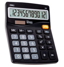 Калькулятор настольный DELI "1210" 12 разрядный, 157х120х36 мм, черный
